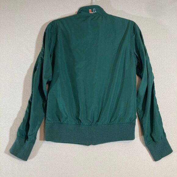 Vintage Nike Miami Hurricanes Zip Up Track Jacket Women Medium Windbreaker FLAW - Picture 12 of 16